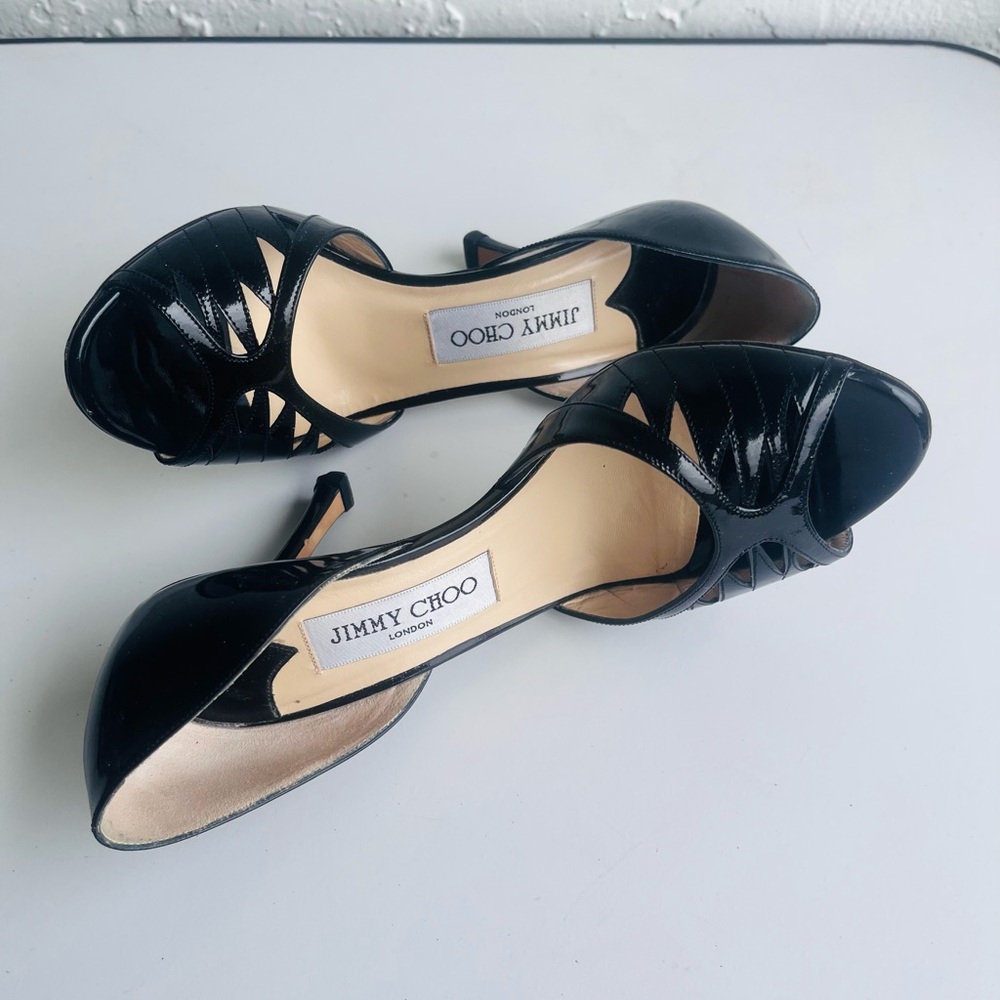 Jimmy Choo Black Patent Leather Women's Shoes - Picture 2 of 15